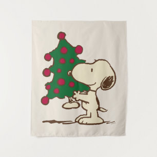 Tapete De Parede Amendoins   Árvore de Natal de Snoopy