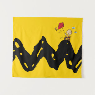 Tapete De Parede Amendoins   Charlie Brown Flying Kite