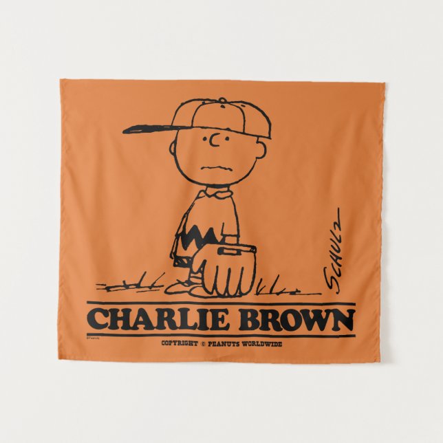 Tapete De Parede Amendoins | Charlie Brown Jogando Bola (Frente (Horizontal))