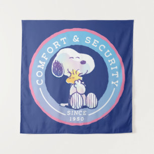 Tapete De Parede Amendoins   Crachá de conforto e segurança azul