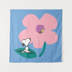 Tapete De Parede Amendoins Ilustração da Flor Rosa-Rosa Natural