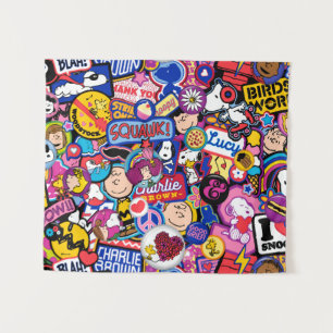 Tapete De Parede Amendoins Padrão de patch de fita mista