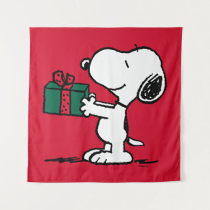 Tapete De Parede Amendoins   Presente de Natal Snoopy Giver