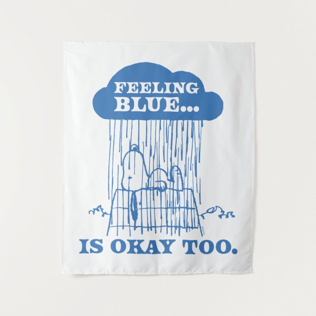 Tapete De Parede Amendoins | Snoopy Feeling Blue Também Está Bem (Frente)