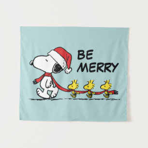 Tapete De Parede Amendoins   Snoopy & Friends Winter Scarf