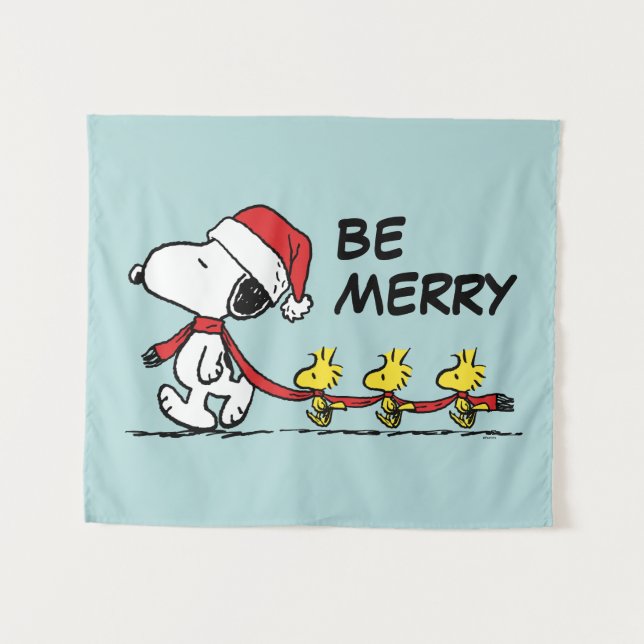 Tapete De Parede Amendoins | Snoopy & Friends Winter Scarf (Frente (Horizontal))