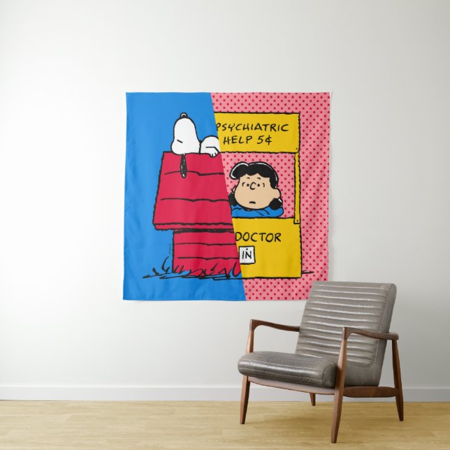 Tapete De Parede Amendoins | Snoopy & Lucy Half & Half (In Situ)
