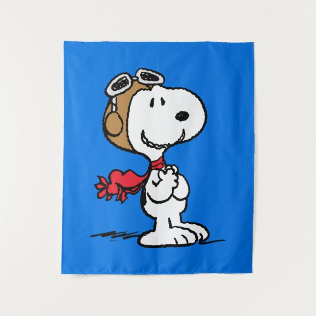 Tapete De Parede Amendoins | Snoopy O Áce Voador (Frente)