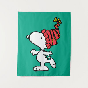 Tapete De Parede Amendoins   Snoopy Winter Beanie Boné