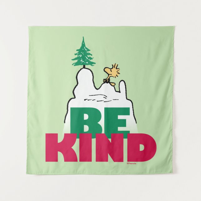 Tapete De Parede Amendoins | Snoopy & Woodstock Be Kind (Frente)