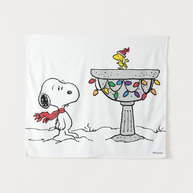 Tapete De Parede Amendoins | Snoopy & Woodstock congelado (Frente (Horizontal))