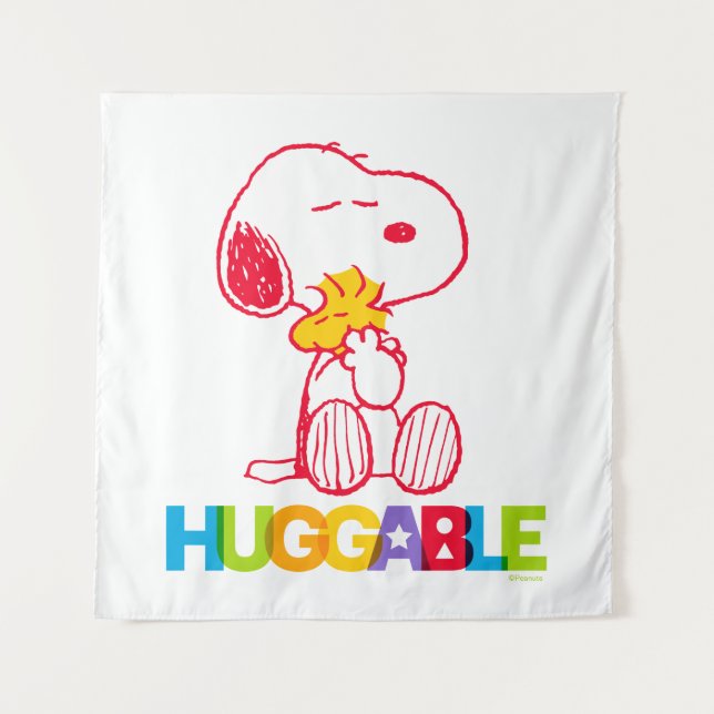 Tapete De Parede Amendoins | Snoopy & Woodstock Huggable (Frente)