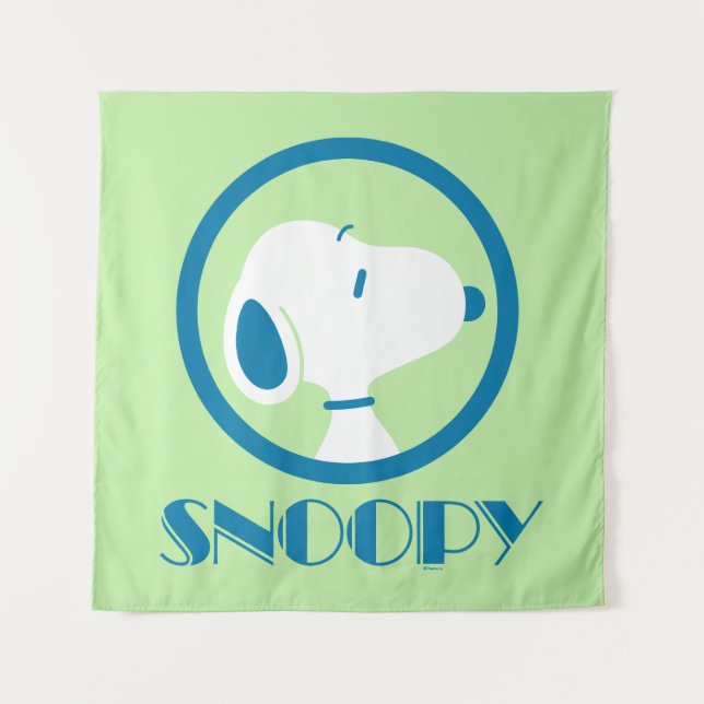 Tapete De Parede Amendoins | Sonhos De Deco Azul De Snoopy (Frente)