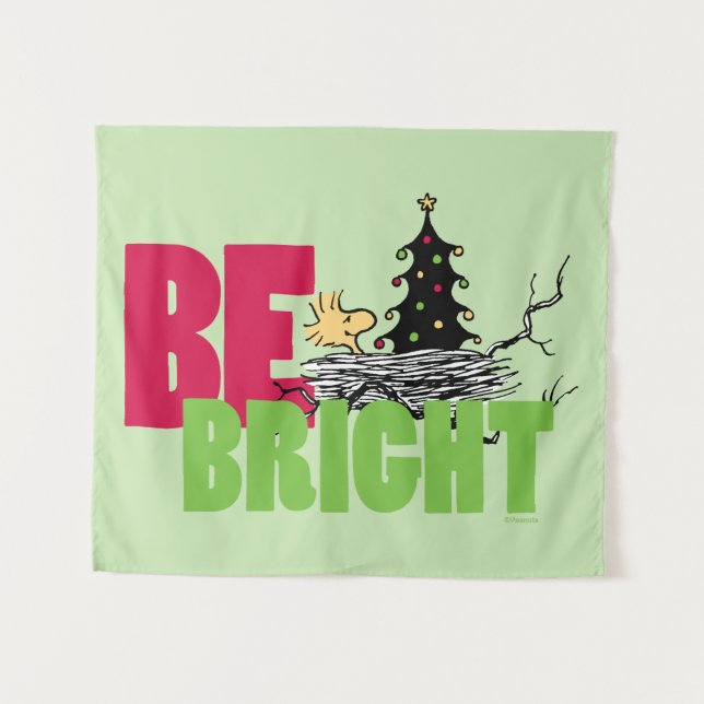 Tapete De Parede Amendoins | Woodstock Christmas Be Bright (Frente (Horizontal))