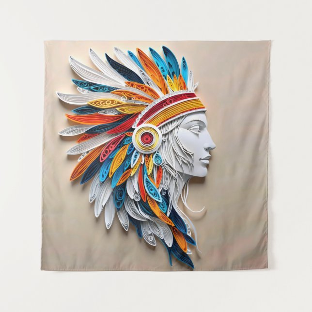 Tapete De Parede Americano nativo (Frente)