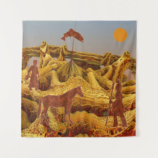 Tapete De Parede Americanos nativos do ouro (Frente)