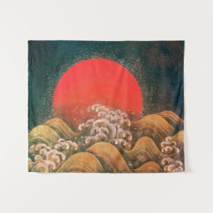 Tapete De Parede AMETERASU, SUN GODDESE Vermelho Castanho Negro