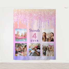 Tapete De Parede Amigos para sempre gotas de rosa violeta foto