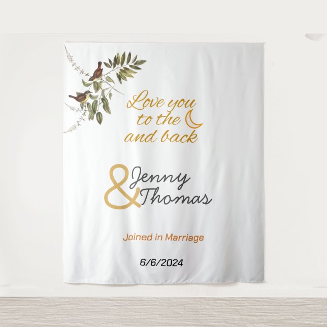 Tapete De Parede Amo-te à Lua e às pessoas (Frente)