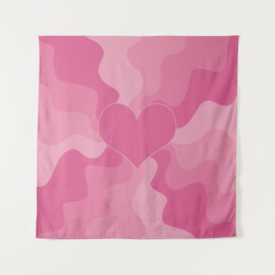 Tapete De Parede Amor Coração - Rosa