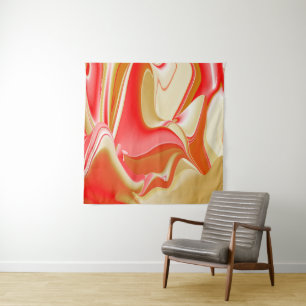 Tapete De Parede Amor e Abstrato 3D Rainbowart Dourado
