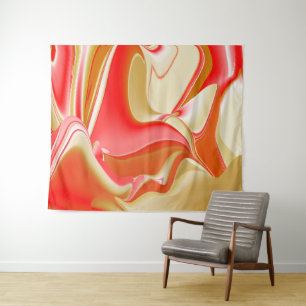 Tapete De Parede Amor e Abstrato 3D Rainbowart Dourado