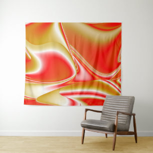 Tapete De Parede Amor e Abstrato 3D Rainbowart Dourado