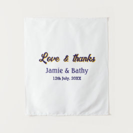 Tapete De Parede Amor e agradecimento casal nome data laranja roxo