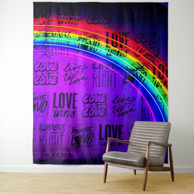 Tapete De Parede Amor ganha Orgulho gay LBGQT Rainbow (In Situ)
