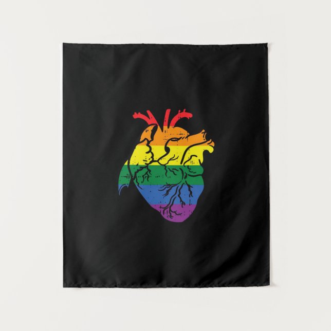 Tapete De Parede Anatomical Heart LGBT_ (Frente)