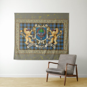 Tapete De Parede Anderson Clan Crachá & Tartan com leões