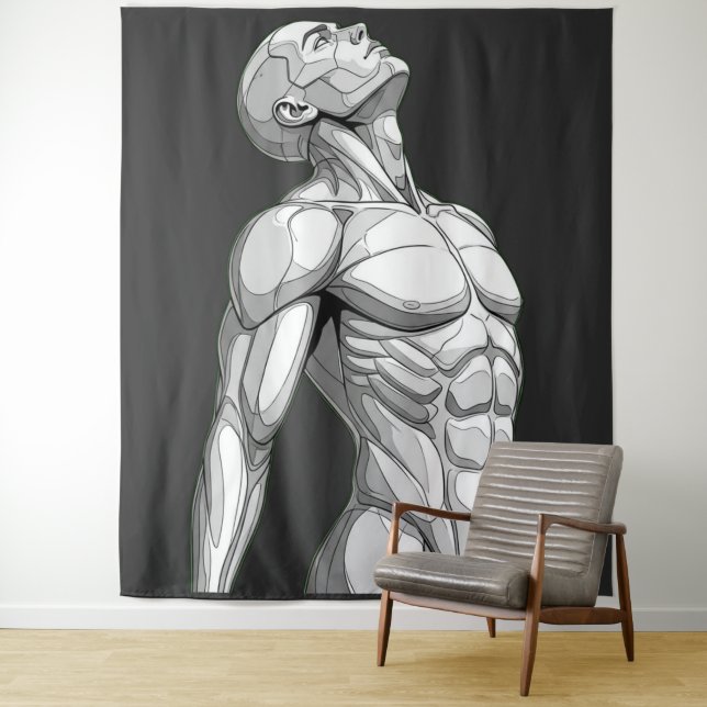 Tapete De Parede Android Anatomy: Cyborg Wall Tapestry (In Situ)