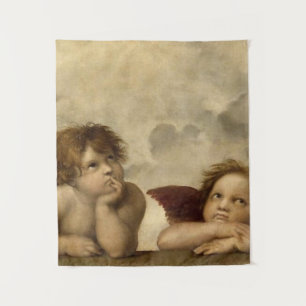Tapete De Parede Angels Cherubs Raphael Santi Sistine Madonna Sweet