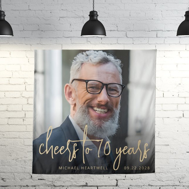 Tapete De Parede Animações Douradas de Script de Foto de 70 Festa d (Criador carregado)