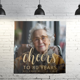 Tapete De Parede Animações Douradas de Script de Foto de 80 Festa d