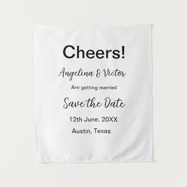 Tapete De Parede Animações salvam a data simples e moderna elegante (Frente)