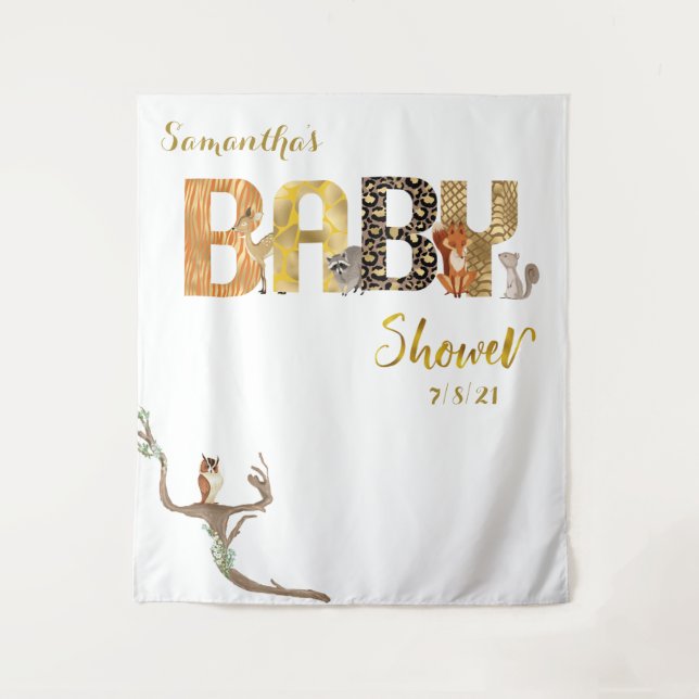 Tapete De Parede Animais Da Floresta Selvagem De Fotografias Dourad (Frente)