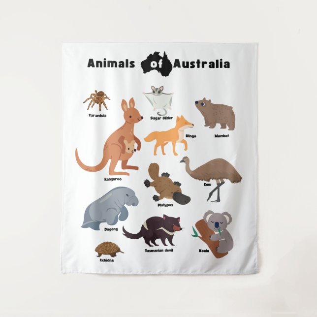 Tapete De Parede Animais da Vida Selvagem Aussie da Austrália (Frente)