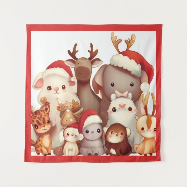 Tapete De Parede Animais de Natal 3 (Frente)