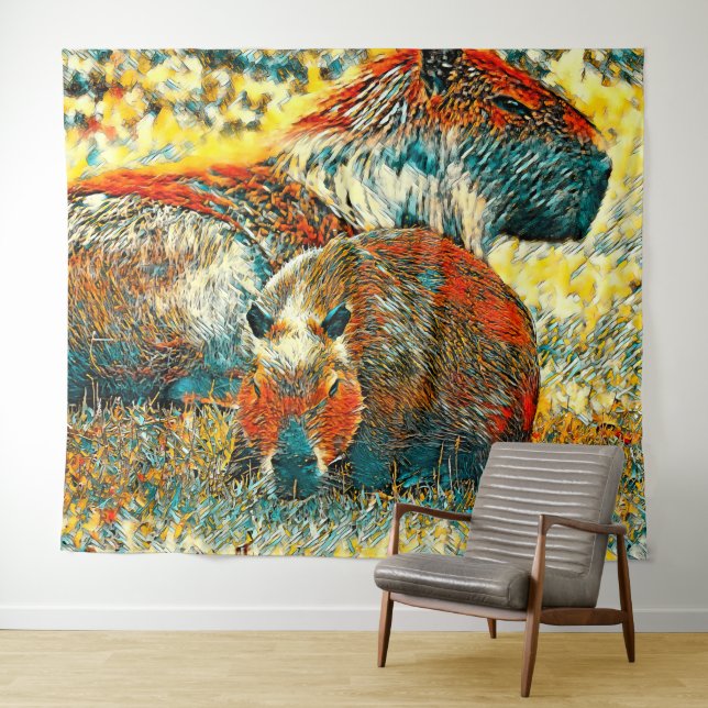 Tapete De Parede AnimalArt_Capybara_004 (In Situ (Horizontal))
