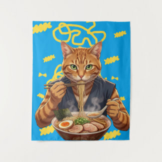 Tapete De Parede Anime do Gato Estético do Ramen – Arte Pop Japones