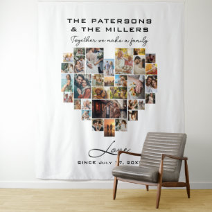 Tapete De Parede Aniversário da Família de Colagem de Fotos do Cora