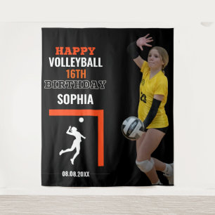Tapete De Parede Aniversário da Garota de Voleibol, Volta-costas da