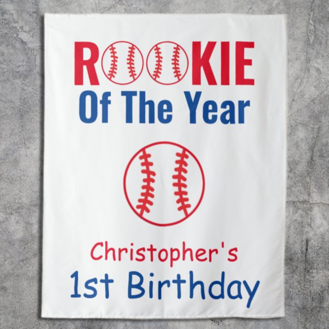 Tapete De Parede Aniversário de 1 ano do Rookie Baseball (Criador carregado)