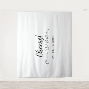 Tapete De Parede aniversário de 21 anos simples minimalista com nom