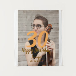 Tapete De Parede aniversário de 30 anos adicionar nome data ano fot