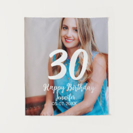 Tapete De Parede aniversário de 30 anos adicionar nome data ano fot