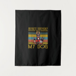 Tapete De Parede Aniversário De Agosto Com Meu Cachorro Doberman Pi