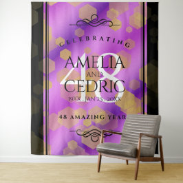 Tapete De Parede Aniversário de Casamento de Ametist 48º Elegante