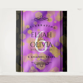 Tapete De Parede Aniversário de Casamento do Elegante 6 Ametyst